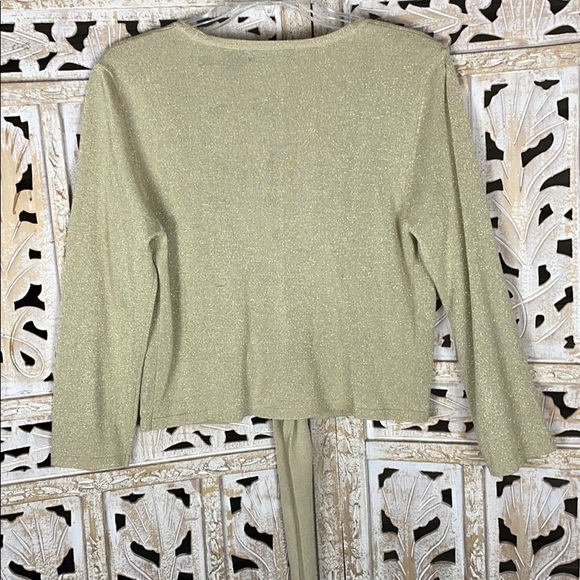 Verve Ami Rayon/Poly/Metallic Sparkle Tie Cardigan - Picture 2 of 4